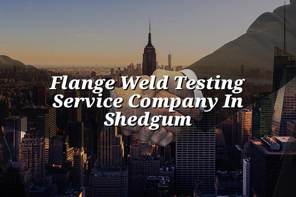 Flange Weld Testing Service Company in Shedgum