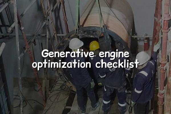 Generative Engine Optimization Checklist